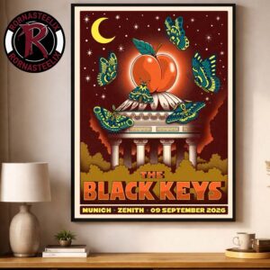 The Black Keys Venue Poster At Zenith In Munich Germany On September 2026 Peaches n Kream World Tour 26 Poster Decor Canvas