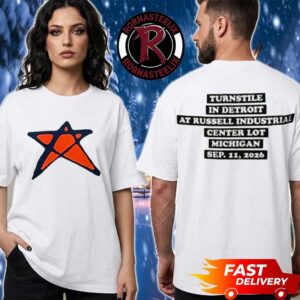 Turnstile Detroit Michigan Merch Tee At Russell Industrial Center Lot On September 11 2026 Unisex T Shirt Two Sided