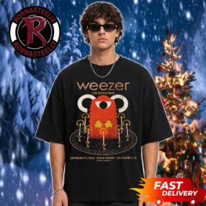 Weezer The Gathering Tour 2026 San Francisco CA Venue Poster At Chase Center On September 9 2026 Unisex T Shirt