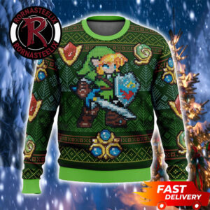 Zelda Link Green Elf Warrior Gems Legend Of Zelda Ugly Sweater