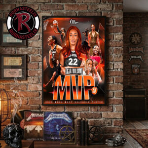 A’Ja Wilson Las Vegas Aces Most Valuable Player 2026 First Player Win 5 MVP History Poster Decor