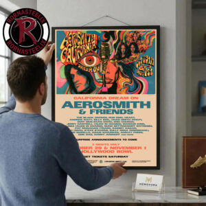 Aerosmith California Dream On Aerosmith And Friends 2 Nights On October 29 And November 1 2026 At Hollywood Bowl Poster Canvas