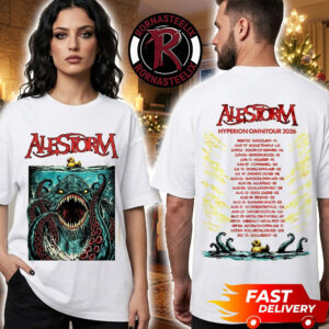 Alestorm Jaws Summer Tour Hyperion Omnitour 2026 Unisex T Shirt Two Sided