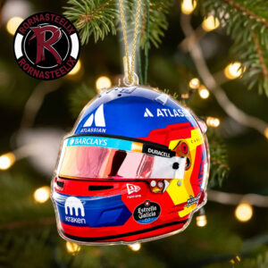 Carlos Sainz Williams F1 Team Racing Fan Gift 2026 Tricolor Helmet Formula 1 Ornament