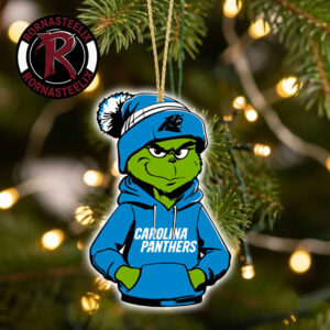 Carolina Panthers x Grinch 2026 Decorate Gift Christmas NFL Ornament