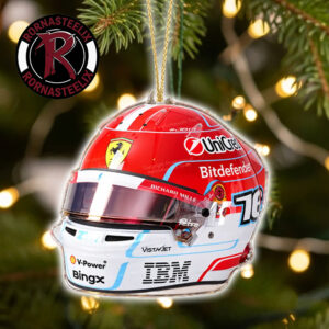 Charles Leclerc Ferrari F1 Team Racing Fan Gift 2026 Helmet Formula 1 Ornament