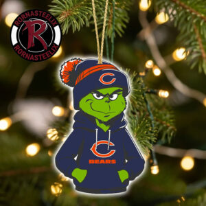 Chicago Bears x Grinch 2026 Decorate Gift Christmas NFL Ornament