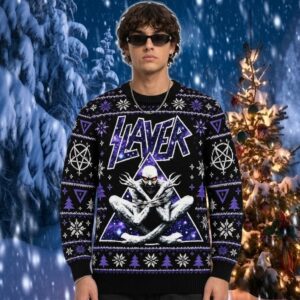 Cosmic Triangle Figure Purple Demon Christmas 2026 Slayer Ugly Sweater
