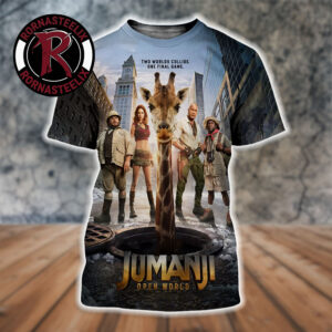 First Poster Jumanji Open World 2026 Only In Cinemas On Christmas December 25 2026 Two Worlds Collide One Final Game All Over Print Shirt