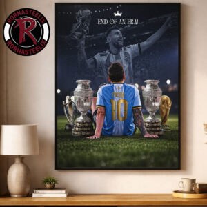 Gracias Messi End Of An Era GOAT Football Poster Decor