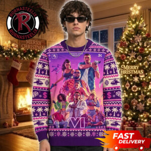 Grand Theft Auto VI Character Gangsters Christmas 2026 GTA VI Ugly Sweater