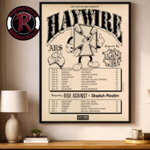 Haywire 617 Australia Winter Tour 2026 Schedule Poster Canvas