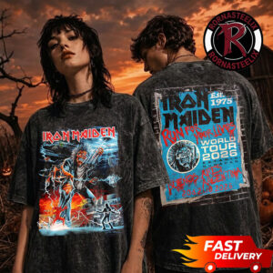 Iron Maiden Buenos Aires 2026 Exclusive Tee At Estadio Huracan On October 20 21 2026 Run For Your Lives Tour Argentina Washed T Shirt