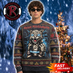 Iron Meowden The Mummy Cat Christmas 2026 Holiday Mexico Iron Maiden Ugly Sweater