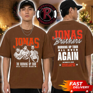 Jonas Brothers The Burning Up Tour All Over Again Cleveland OH Merch Tee At Rocket Arena On October 19 2026 Unisex T Shirt Two Sided