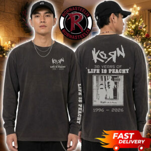 Korn Band 30th Anniversary Merchandise 30 Years Of Life Is Peachy 1996 2026 Unisex Long Sleeve