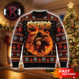Kreator Demon Wizard Flame 2026 Christmas Kreator Ugly Sweater