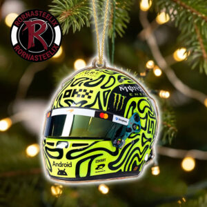 Lando Norris McLaren F1 Team Racing Fan Gift 2026 Neon Swirl Helmet Formula 1 Ornament