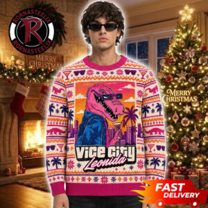 Leonida Pink Crocodile Cocktail Vice City 2026 GTA VI Ugly Sweater