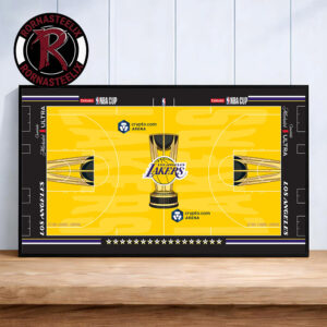 Los Angeles Lakers 2026 New Court For Emirates NBA Cup 2026 Poster Decor