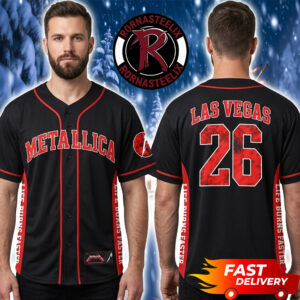 Metallica Las Vegas Life Burns Faster 2026 2027 At Sphere Las Vegas 26 Baseball Jersey