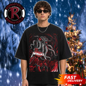 Metallica Las Vegas Life Burns Faster 2026 Event Poster At Sphere Las Vegas On October 1 2026 Skull Rock Cthulhu Unisex T Shirt