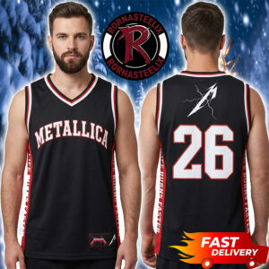 Metallica Life Burns Faster 2026 2027 At Sphere Las Vegas Metallica 26 Basketball Jersey