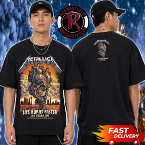 Metallica Life Burns Faster 2026 Exclusive Tee At Sphere Las Vegas On October 8 10 2026 Skull Heart Unisex T Shirt Two Sided