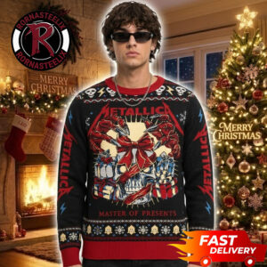 Metallica Master Of Presents Holiday Christmas 2026 Metallica Ugly Sweater