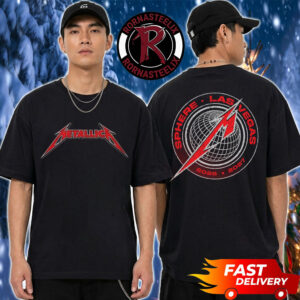 Metallica Sphere Las Vegas 2026 2027 Life Burn Faster Official Logo Unisex T Shirt Two Sided