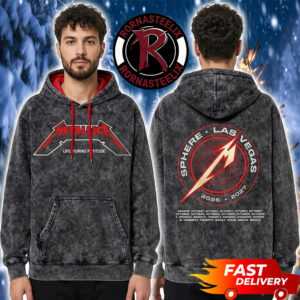 Metallica Sphere Las Vegas 2026 2027 Life Burn Faster Tour Dates Washed Hoodie