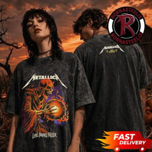 Metallica Sphere Las Vegas Life Burns Faster 2026 Exclusive Tee 5th Night On October 15 2026 Demon Wizard Washed T Shirt