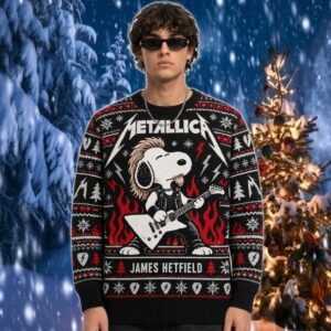 Metallica x Snoopy Cosplay Lars Ulrich Drum Kit Christmas 2026 Metallica Ugly Sweater