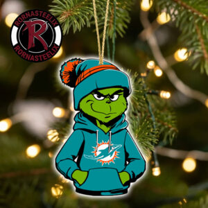 Miami Dolphins x Grinch 2026 Decorate Gift Christmas NFL Ornament