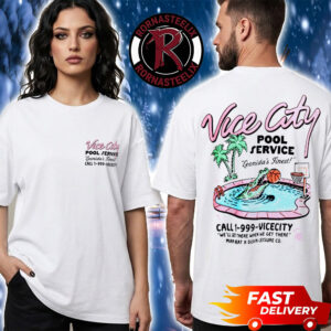 Miami Heat x Duvin Leisure GTA VI Vice City Pool Service Unisex T Shirt Two Sided