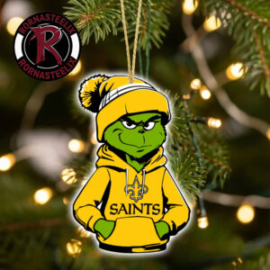 New Orleans Saints x Grinch 2026 Decorate Gift Christmas NFL Ornament
