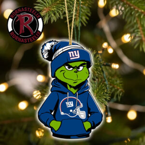 New York Giants x Grinch 2026 Decorate Gift Christmas NFL Ornament