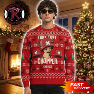 One Piece 2026 Holiday Tony Tony Chopper Merry Christmas One Piece Ugly Sweater