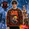 Ozzy Osbourne Bat Skull Chain Cross Monochrome 2026 Christmas Ozzy Osbourne Ugly Sweater