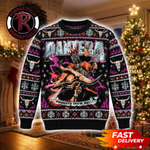 Pantera Skeleton Cowboy Cowboys From Hell 2026 Christmas Pantera Ugly Sweater