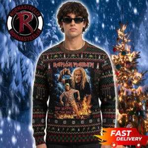 Ramon Maiden Mexico Christmas Gift The Number Of The Rent Iron Maiden Ugly Sweater