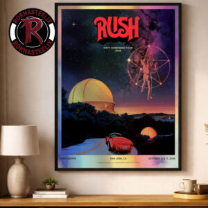 Rush Fifty Something Tour 2026 2 Nights Poster At SAP Center On October 15 And 17 2026 San Jose CA Poster Decor Canvas