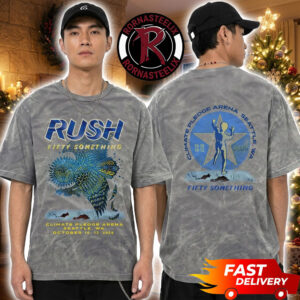 Rush Fifty Something Tour 2026 Early Merch Tee Seattle WA At Climate Pledge Arena On October 10 12 2026 Art By Shogo Ota Washed Shirt