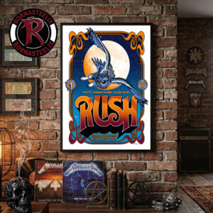 Rush Fifty Something Tour 2026 Event Poster At Climate Pledge Arena On October 10 And 12 2026 Seattle WA Art By Justin Hampton Poster Decor