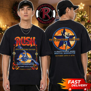 Rush Fifty Something Tour 2026 Exclusive Tee At Climate Pledge Arena October 12 2026 Seattle Washington Flying Owl Unisex T Shirt Two Sided