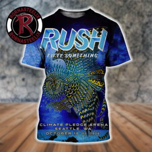 Rush Fifty Something Tour 2026 Official Poster Seattle WA At Climate Pledge Arena On October 10 12 2026 Art By Shogo Ota All Over Print Shirt
