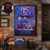 Rush Fifty Something Tour 2026 Event Poster At Climate Pledge Arena On October 10 And 12 2026 Seattle WA Art By Justin Hampton Poster Decor