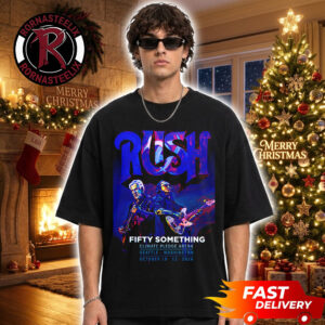 Rush Seattle Washington Event Poster Fifty Something Tour 2026 At Climate Pledge Arena On October 10 And 12 2026 Art By Cori Creed Unisex T Shirt