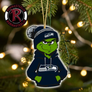 Seattle Seahawks x Grinch 2026 Decorate Gift Christmas NFL Ornament