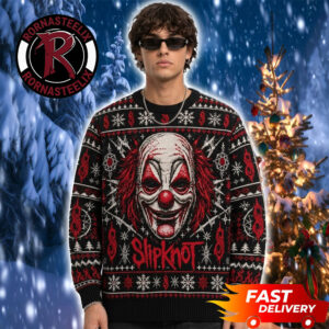 Shawn Clown Crahan Sinister Mask Fair Isle Christmas 2026 Slipknot Ugly Sweater